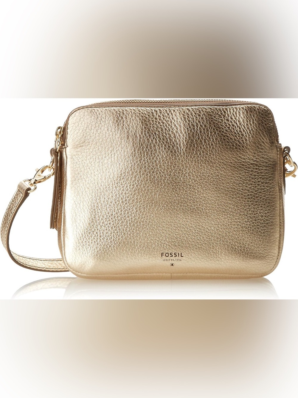 Fossil Leather Sydney Women's Sling Bag Metallic Gold ZB5958546 Crossbody